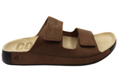 ECCO Cozmo Mens Comfortable Leather Slides Sandals