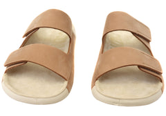 ECCO 2nd Cozmo Womens Leather 2 Strap Slide Sandals
