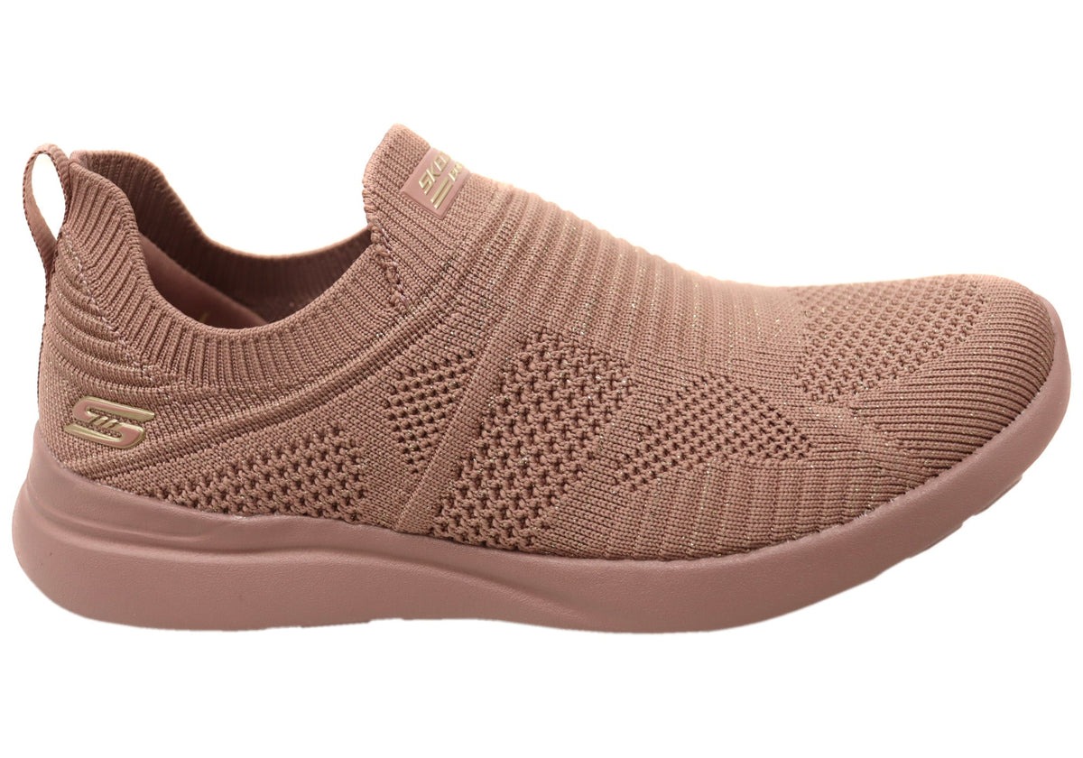 Skechers Womens BOBS Milano Purely Radiant Slip On Shoes Mauve