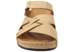 Orizonte Easestride Womens Comfort European Leather Slides Sandals