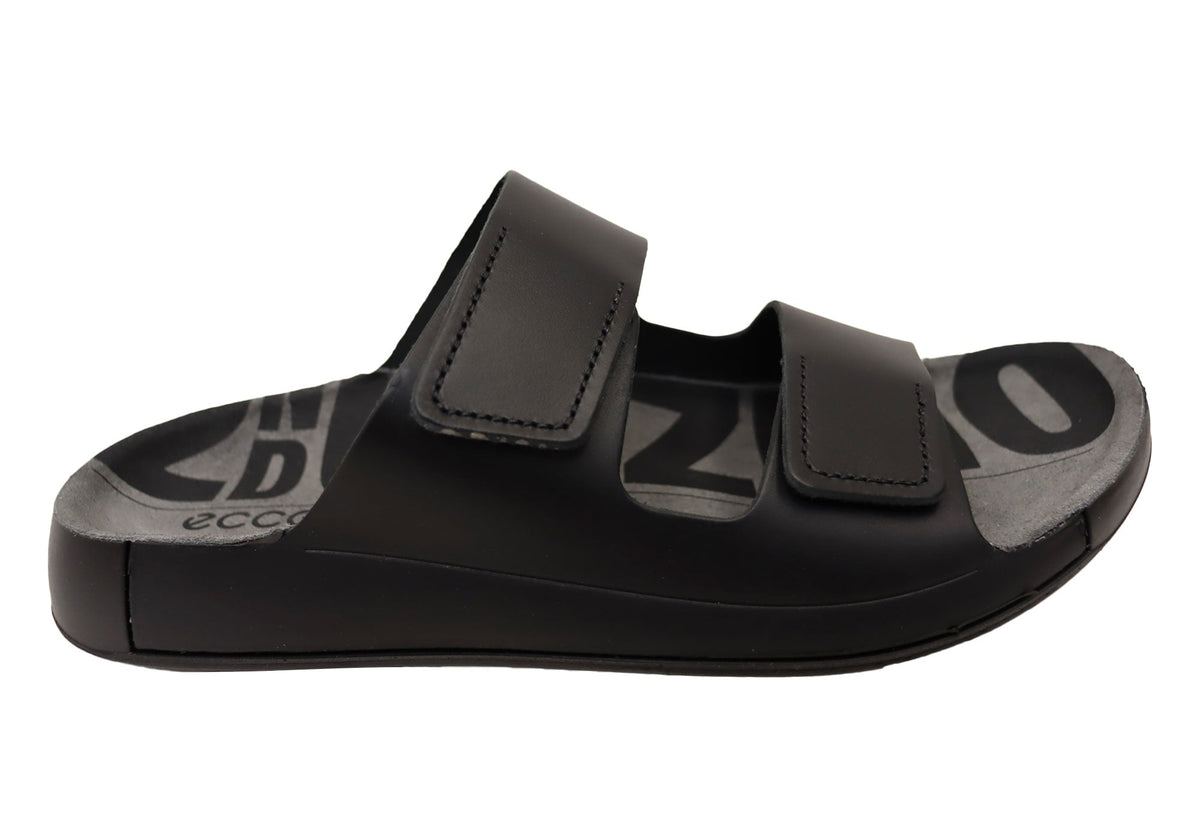 ECCO Cozmo Mens Comfortable Leather Slides Sandals