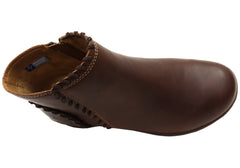 Comfortiva Fallston Womens Comfortable Wide Fit Leather Ankle Boots