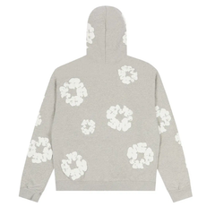 Denim Tears The Cotton Wreath Zip Up Hoodie Grey