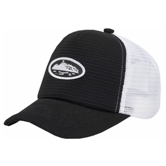 Corteiz Short Peak Trucker Black