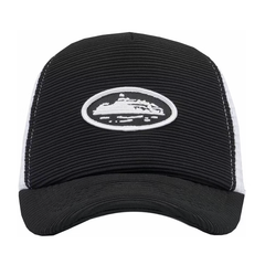 Corteiz Short Peak Trucker Black