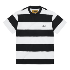 Corteiz Striped Tee Black