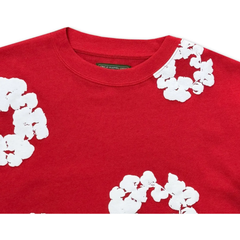 Denim Tears Long Sleeve Cotton Wreath T-shirt Red