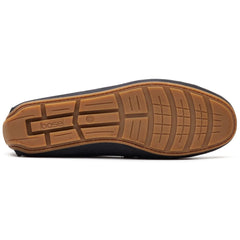 Base London Moss Driver Leather Men's Navy Loafers