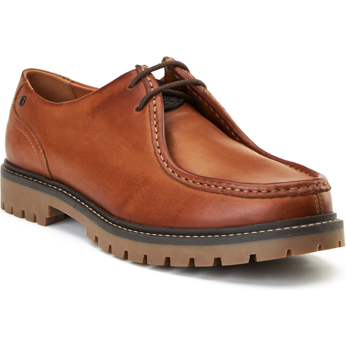 Base London Carbon Leather Men's Tan Moccasins Shoes