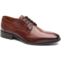 Base London Dome Lace Up Leather Men's Burnt Tan Lace-Up Shoes