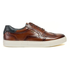 Pod Dobbs Leather Men's Tan Brogues Shoes