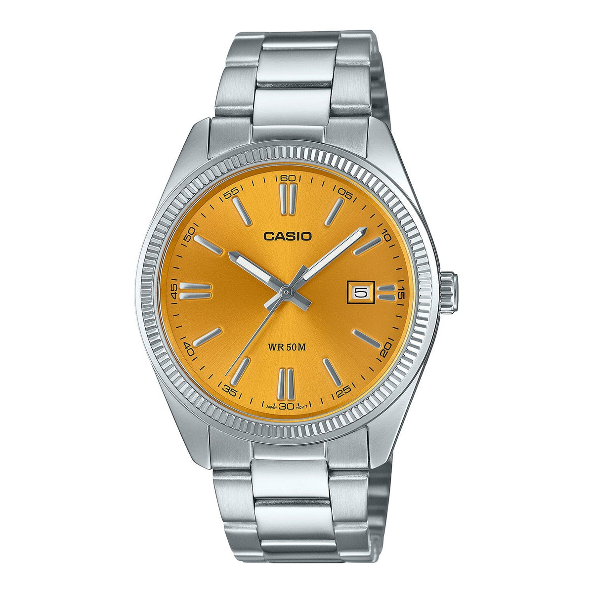 Casio Vintage Yellow Silver MTP1302D-9A