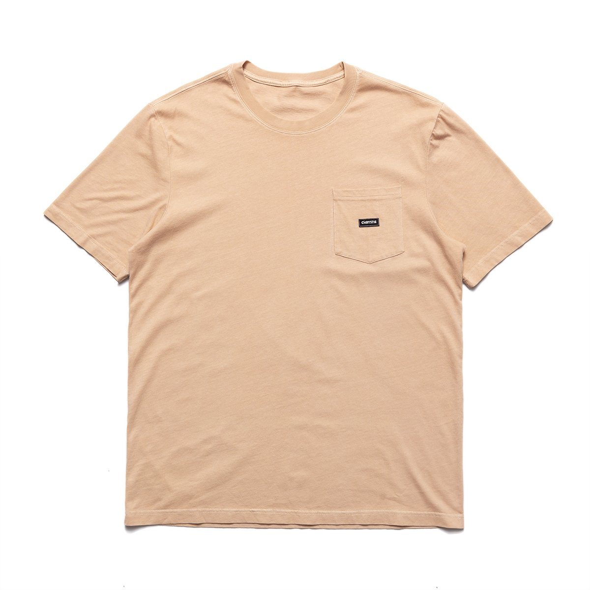 Chrystie NYC Small OG Logo Patch Pocket Washed Orange SMOGPTCHTEE-ORA