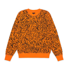 CLOT Men Tiger Stripe Sweatshirt Orange