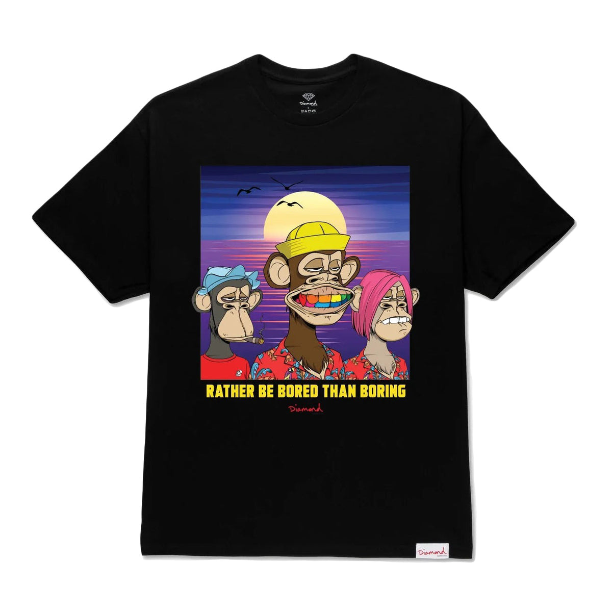 Diamond Supply Co Men 3 Some Ape Tee Black