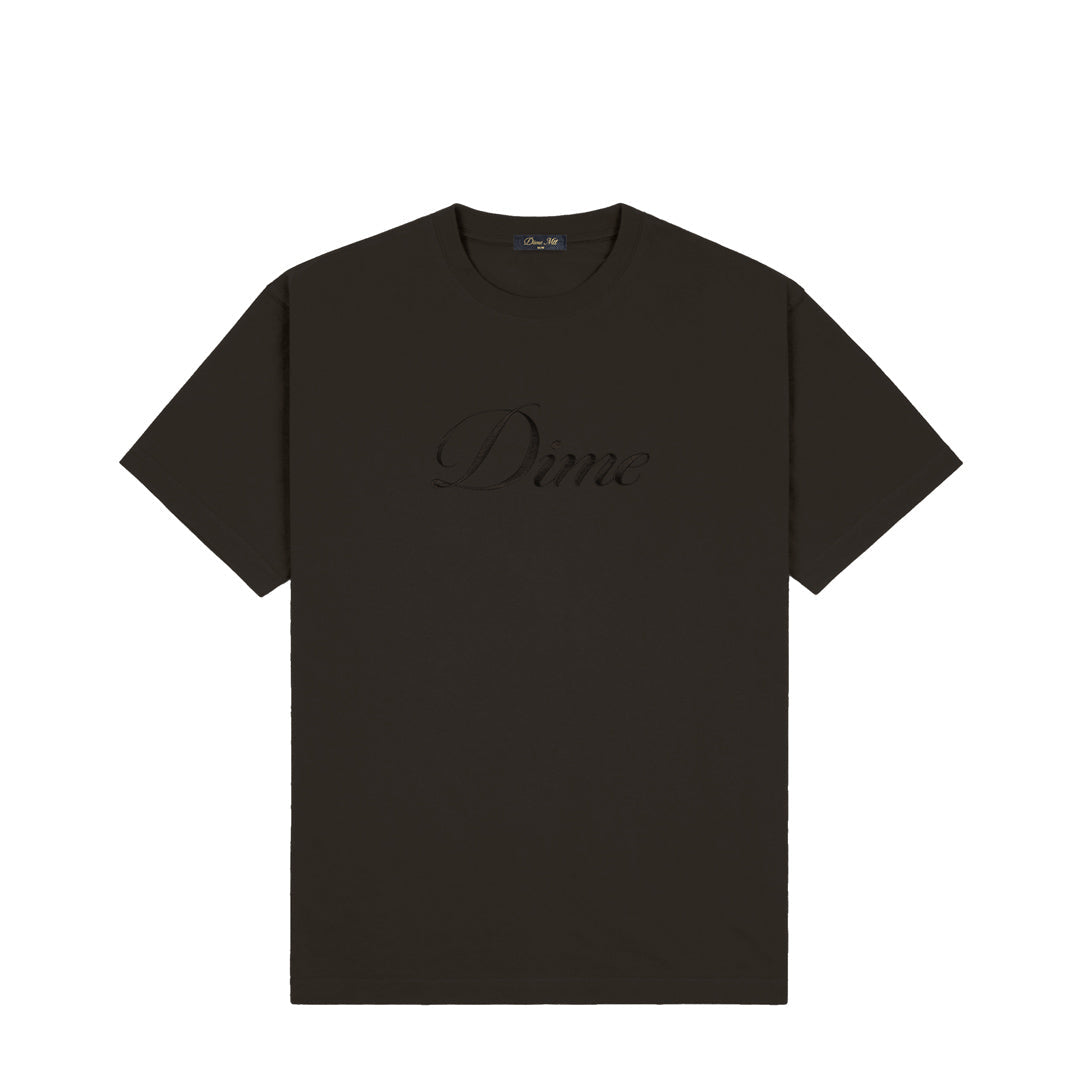 Dime Cursive T-Shirt Vintage Black