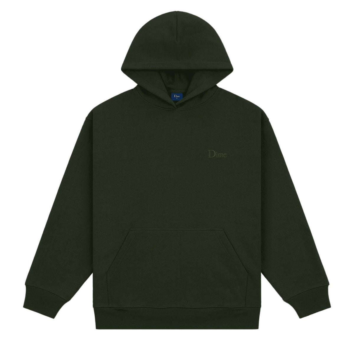 Dime Men Classic Small Logo Hoodie Forest Green