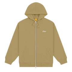 Dime Men Cursive Small Logo Zip-Hoodie Oak
