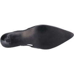Hush Puppies Nahla Leather Women's Black Pointy Slingback Heels