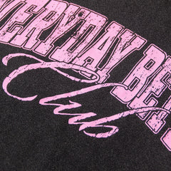Everyday Better Club "Club Classic" Scripted  T-Shirt Black Pink