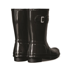 Hunter Womens  Gloss Black Original Short Wellington Boots