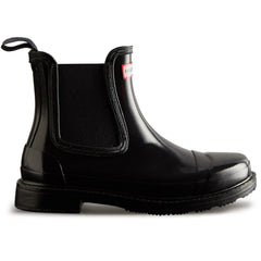 Hunter Womens Gloss Black WFS1018RGL-BLK Commando Gloss Chelsea Boots