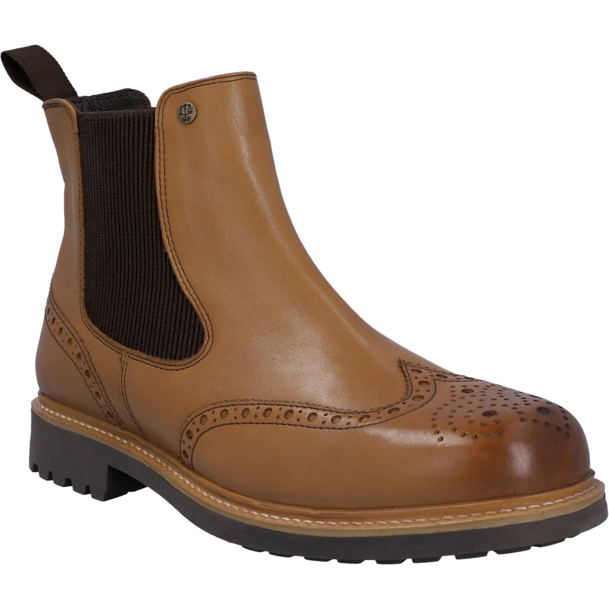 Hunter Mens Tan Cawdor Brogue Dealer Boots