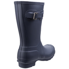 Hunter Womens Matt  Navy Original Short Wellington Boots