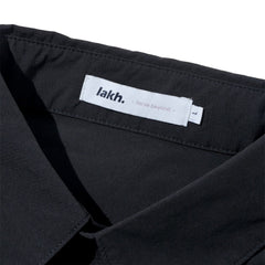 LAKH Paneled Patchwork Long Shirt Black