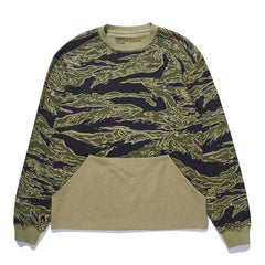 Maharishi Men Camo Harvest Crew Sweat Mint Gold Tigerstripe
