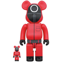 Medicom Japan Squid Game Guard Circle 100% & 400% Bearbrick JAN228775I