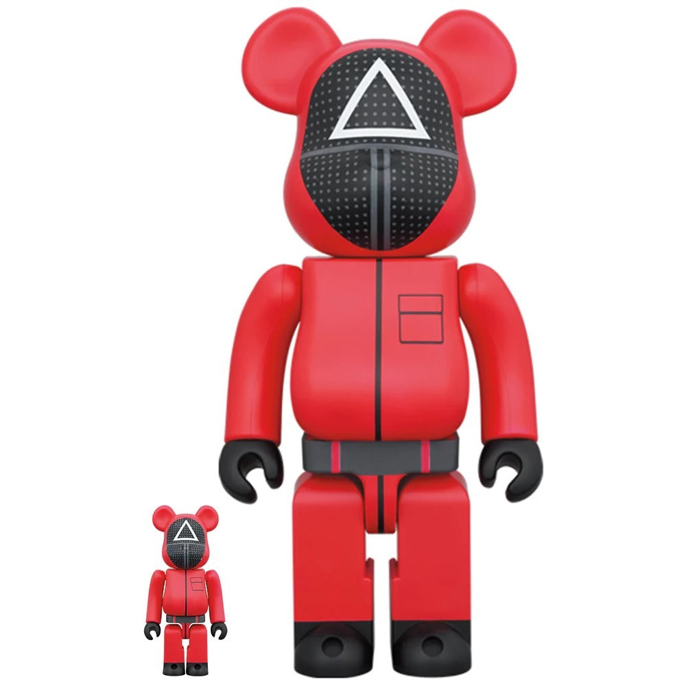 Medicom Japan Squid Game Guard Triangle 100% & 400% Bearbrick JAN228779I
